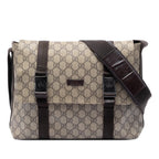 Large GG Supreme Double Buckle Flap Messenger Bag
