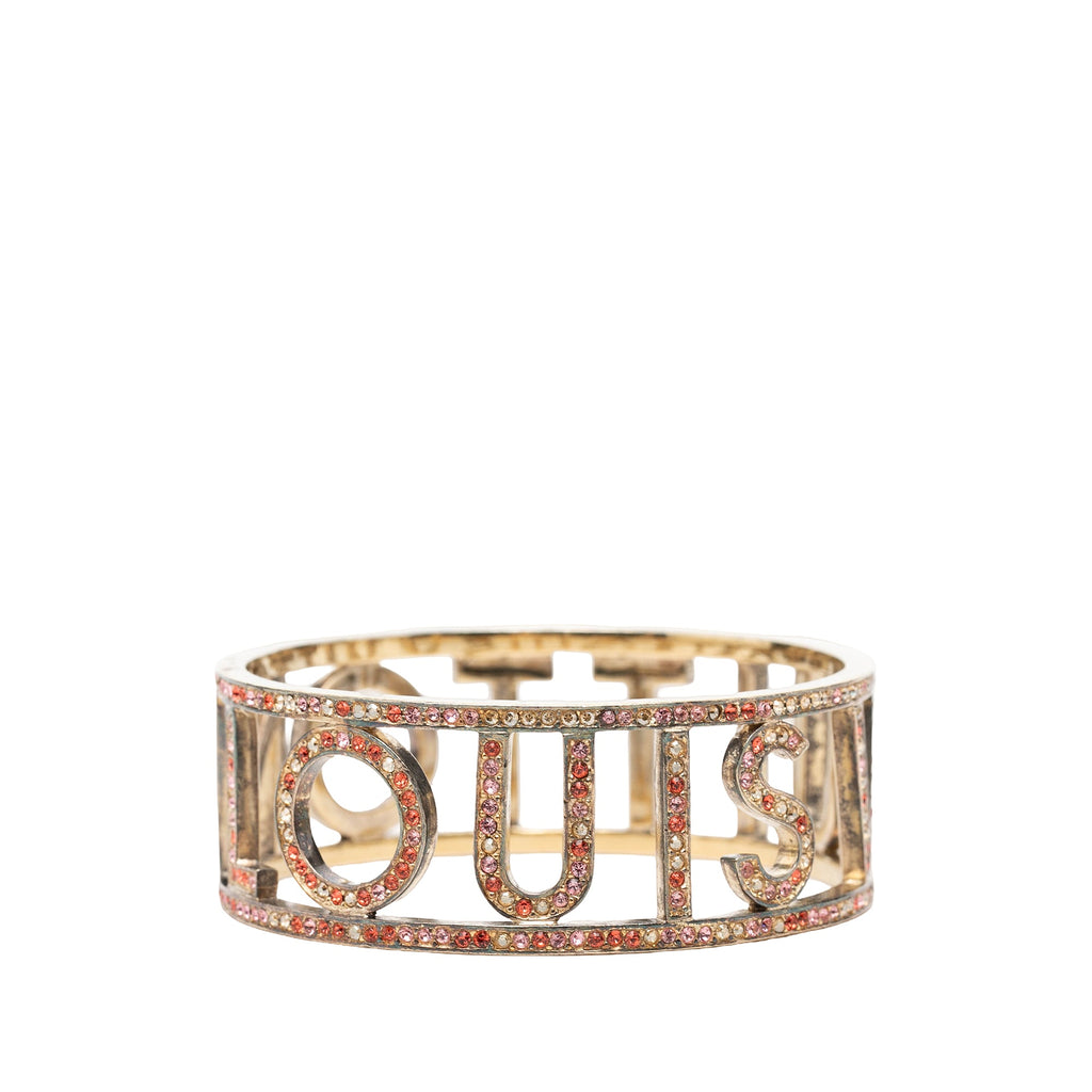 Gold Plated 1001 Nuits Swarovski Crystal Bangle