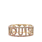 Gold Plated 1001 Nuits Swarovski Crystal Bangle