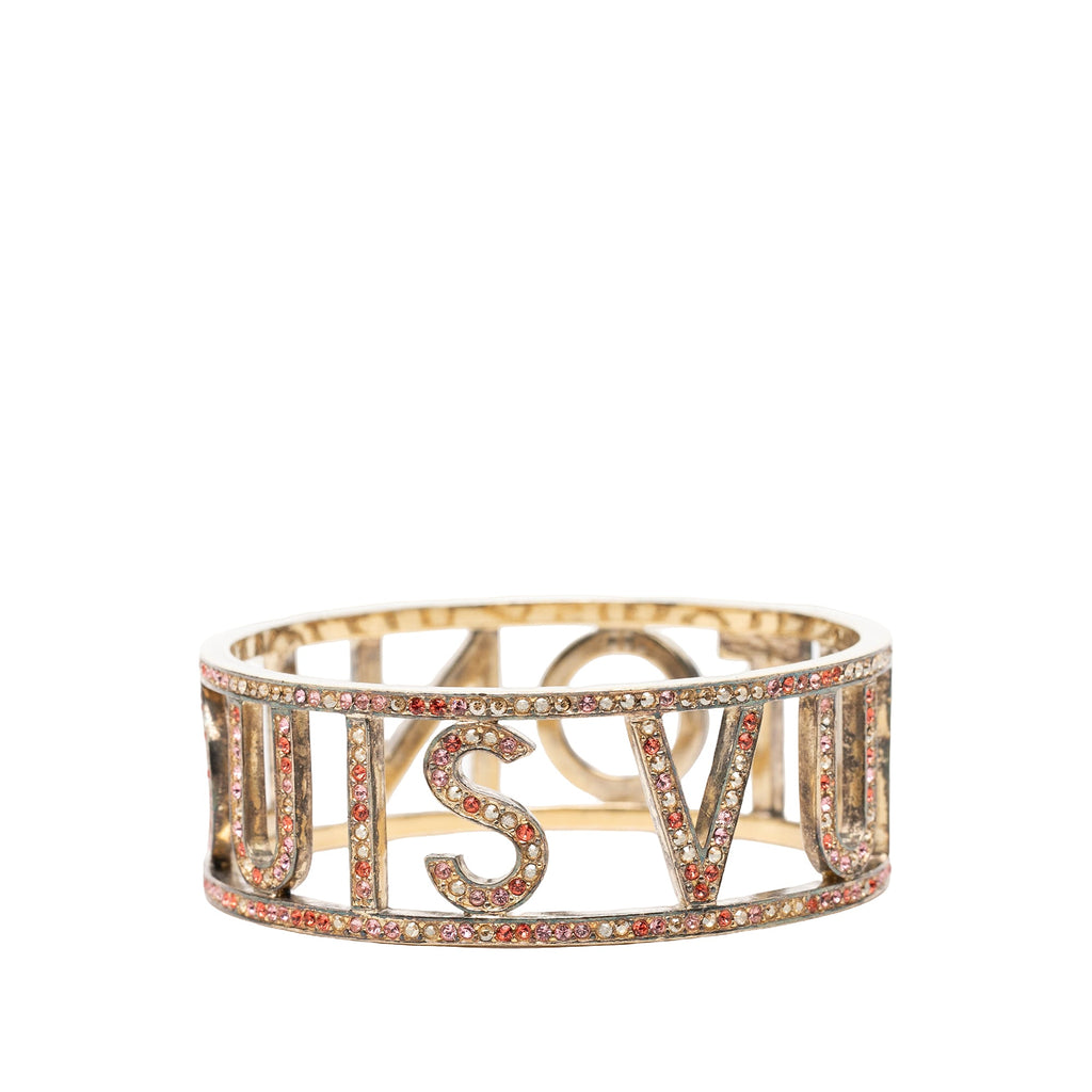 Gold Plated 1001 Nuits Swarovski Crystal Bangle