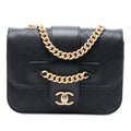Quilted Calfskin Front Chain Flap