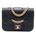 Quilted Calfskin Front Chain Flap