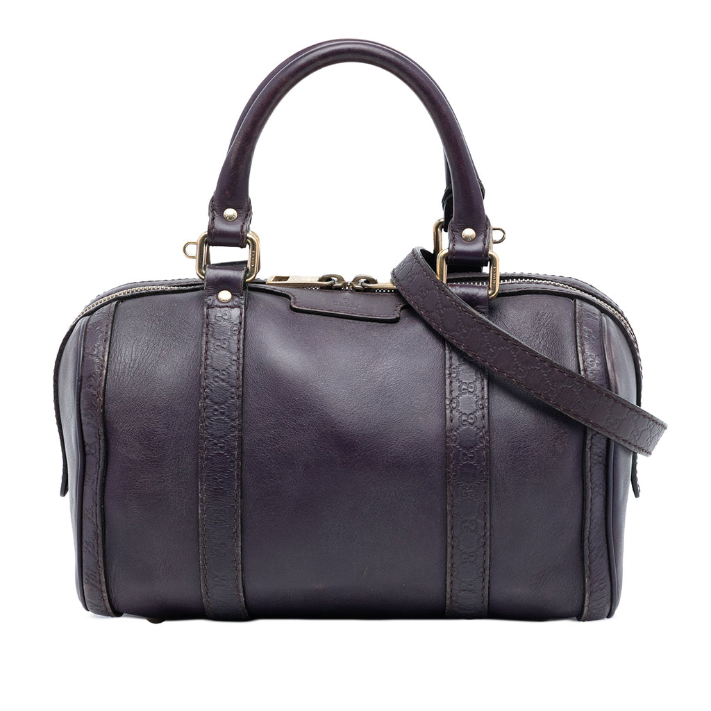 Small Guccissima Trimmed Leather Joy Boston Bag
