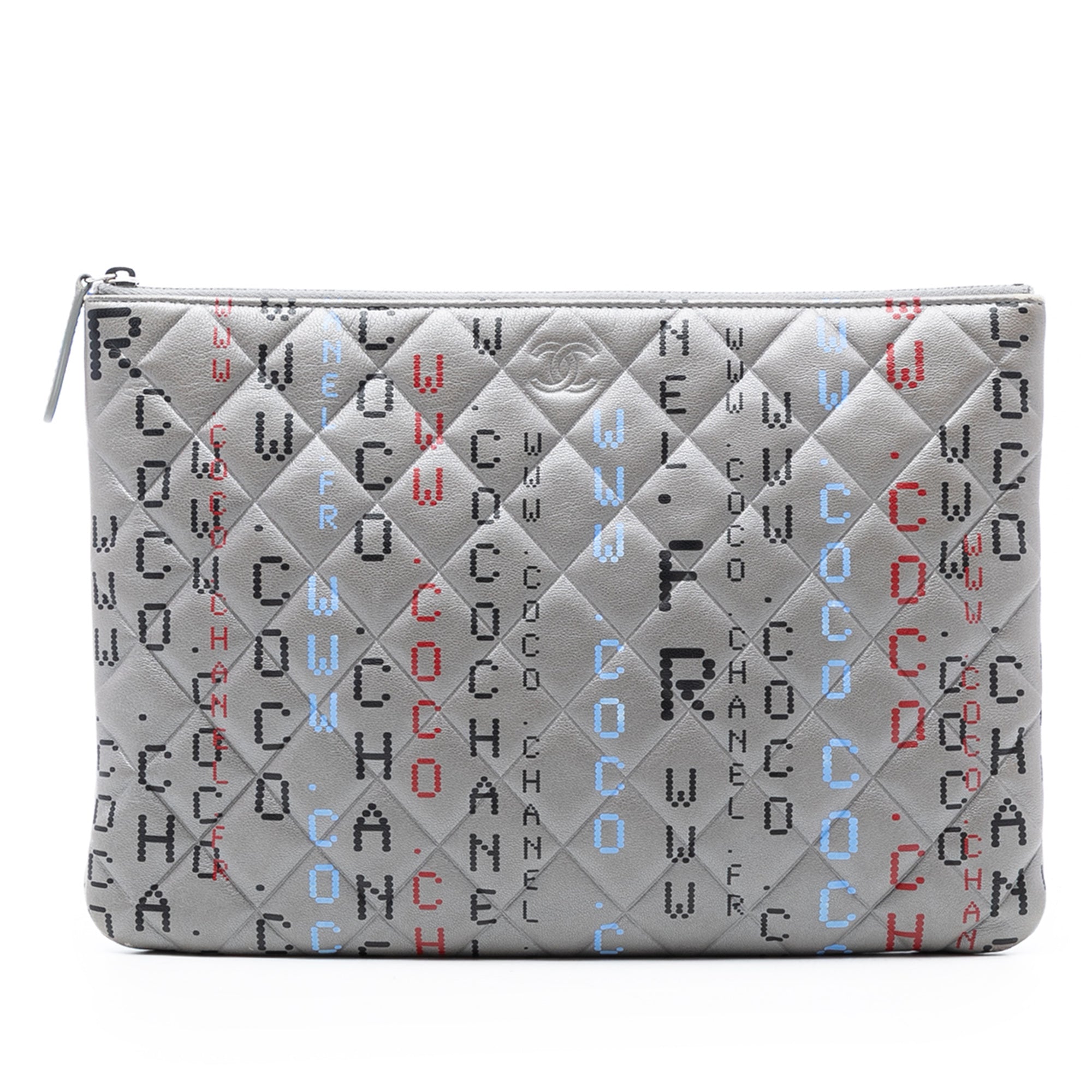 Medium Quilted Lambskin Data Center O Case Clutch