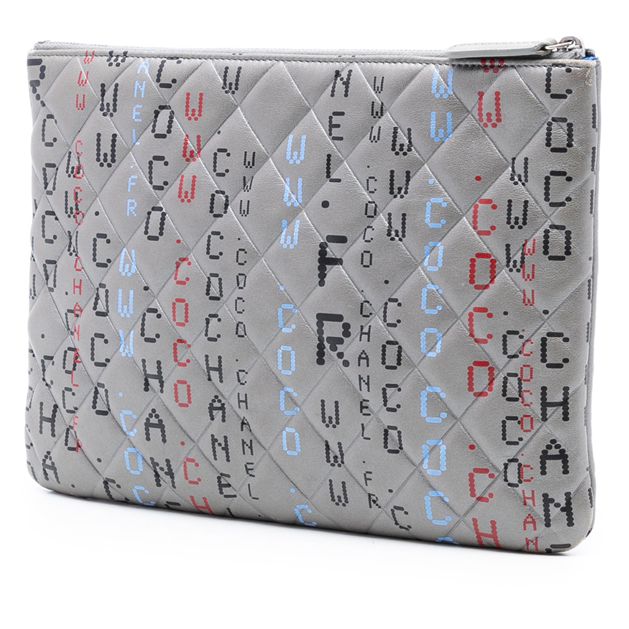 Medium Quilted Lambskin Data Center O Case Clutch
