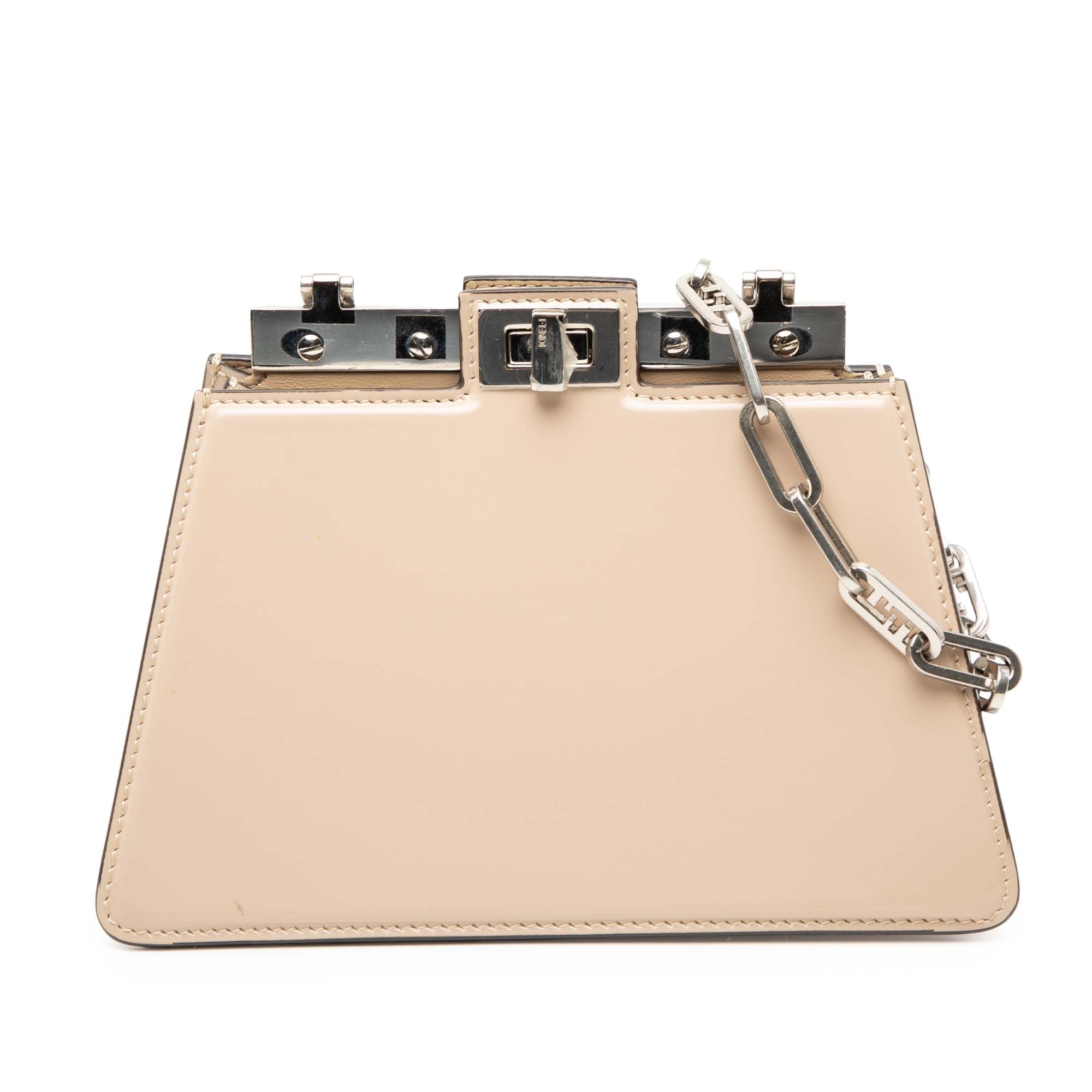 Small Leather Peekaboo Cut Chain Shoulder Bag