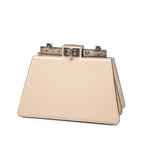 Small Leather Peekaboo Cut Chain Shoulder Bag