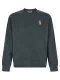 Maison Kitsuné Logo-Embroidered Sweatshirt — Gray