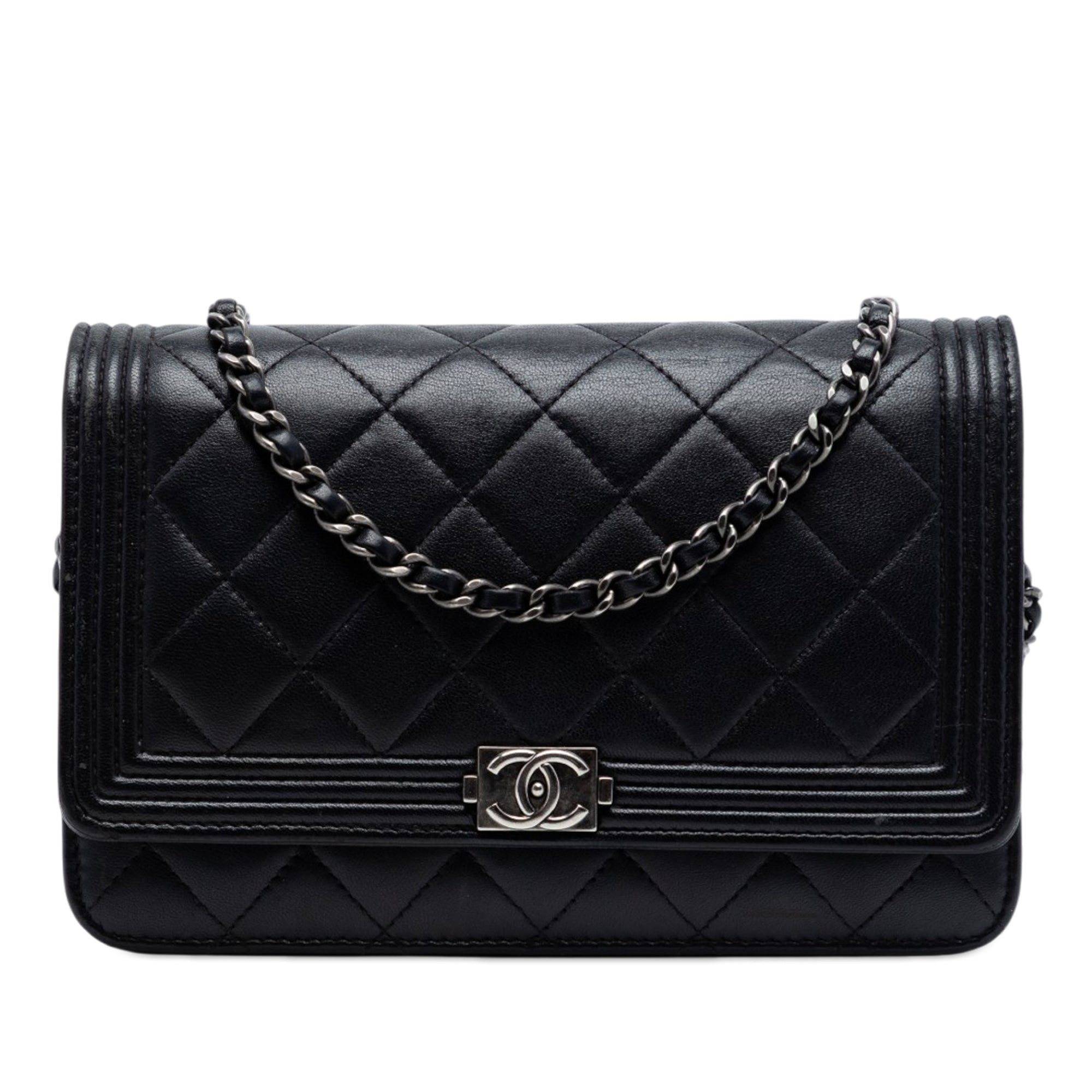 Quilted Lambskin Boy Wallet On Chain