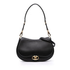 Medium Leather Ohval Flap Bag