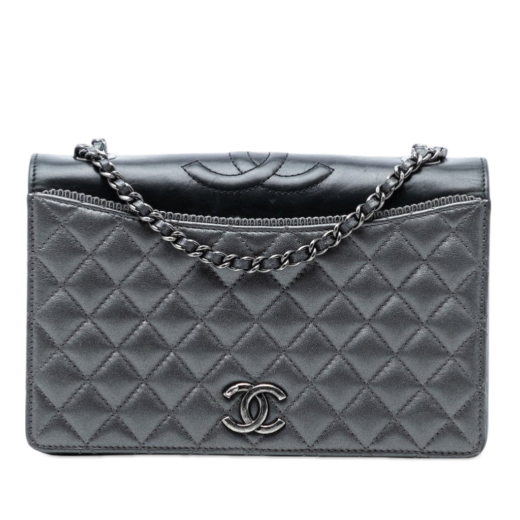 Small Quilted Metallic Lambskin Ballerine Flap