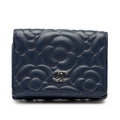 CC Embossed Goatskin Camellia Trifold Compact Wallet