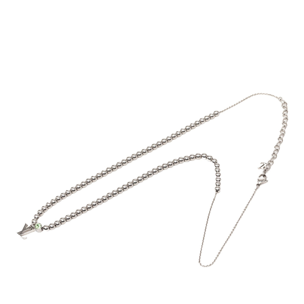 Brass Crystal Nano Beads Pendant Necklace