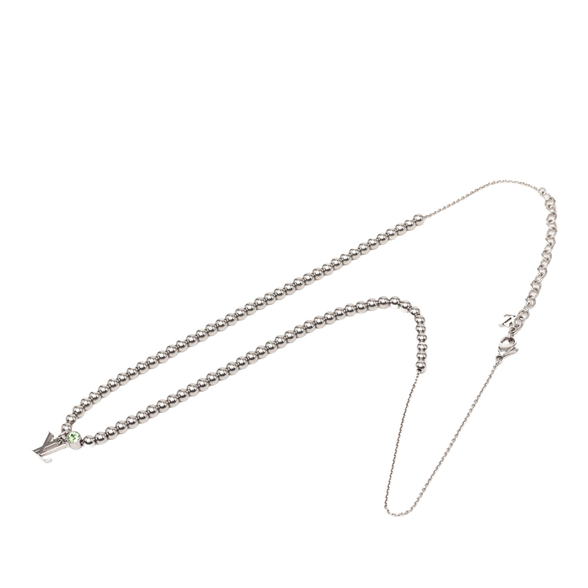 Brass Crystal Nano Beads Pendant Necklace