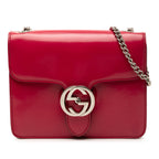 Small Polished Calfskin Interlocking G Dollar Crossbody
