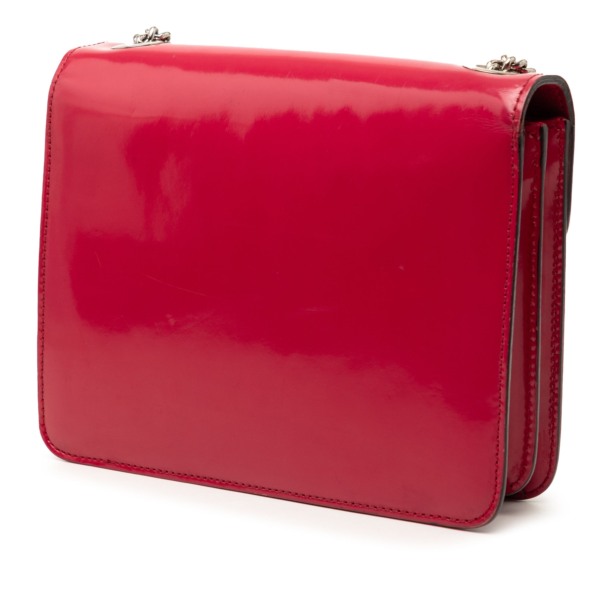 Small Polished Calfskin Interlocking G Dollar Crossbody