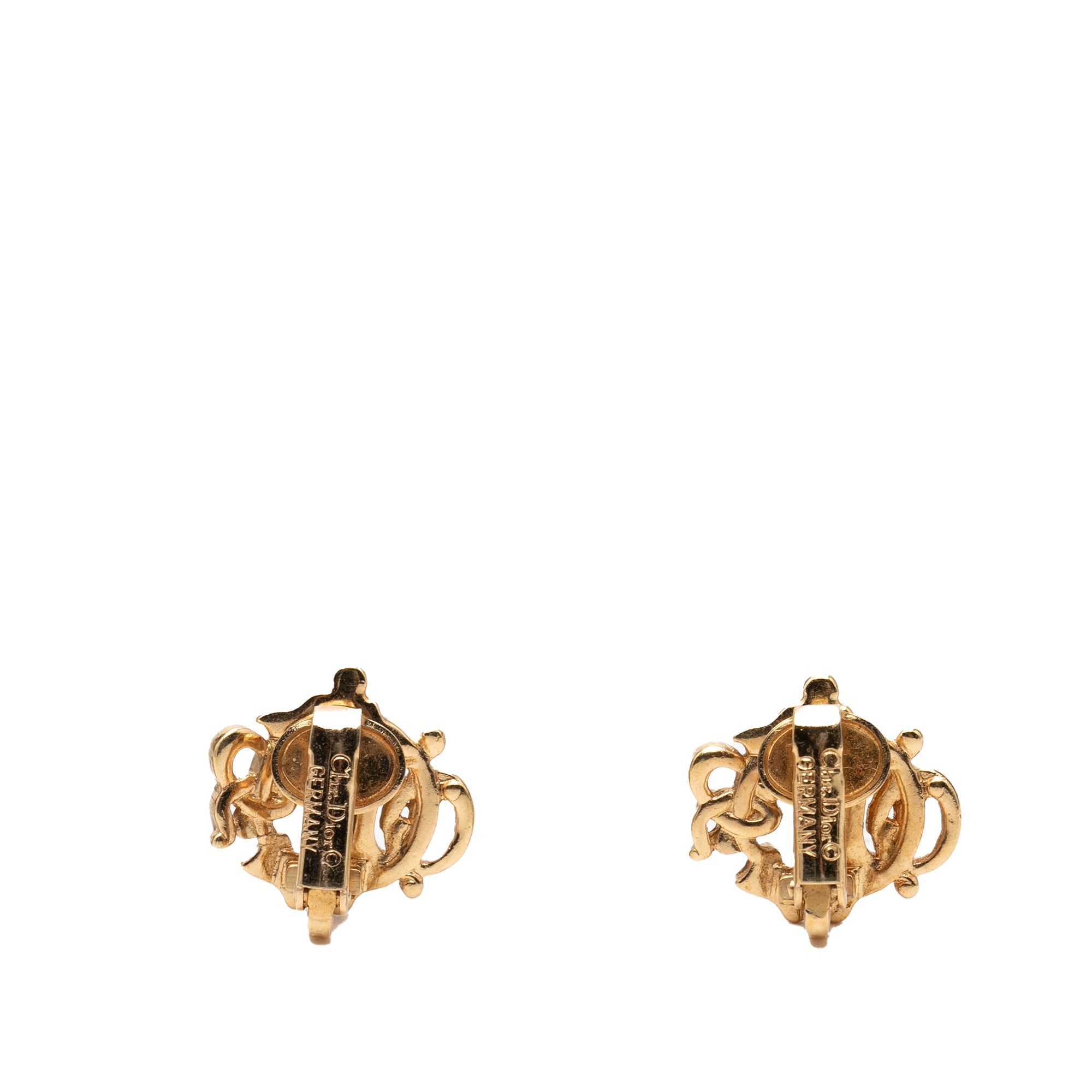 Gold Plated Logo Clip On Earrings