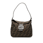 Zucca Canvas Double Flap Shoulder Bag