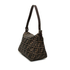 Zucca Canvas Double Flap Shoulder Bag