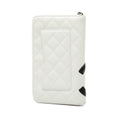 CC Quilted Lambskin Cambon Ligne Zippy Organizer Wallet