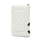 CC Quilted Lambskin Cambon Ligne Zippy Organizer Wallet