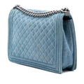 Large Quilted Denim Boy Flap
