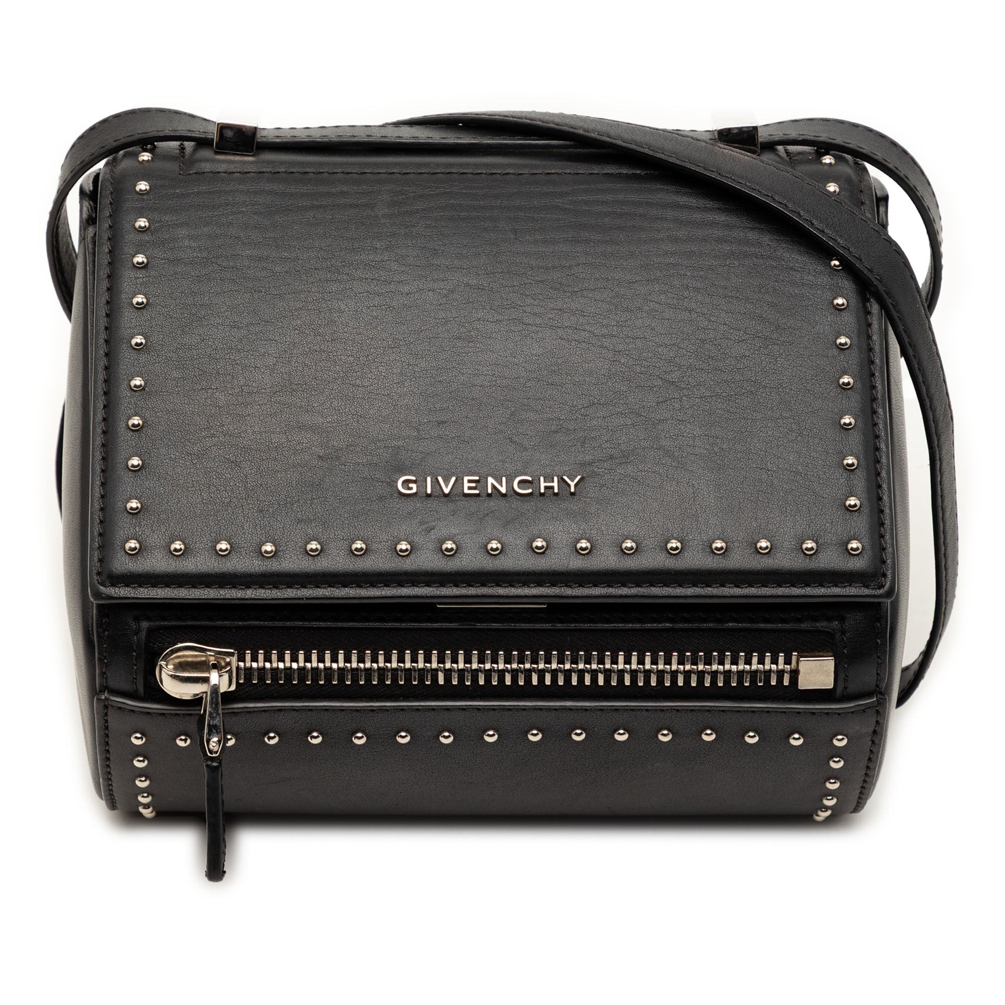 Mini Studded Goatskin Pandora Box Crossbody