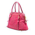Saffiano Trimmed Tessuto Dome Satchel