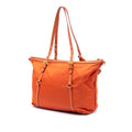 Saffiano Trimmed Tessuto Satchel