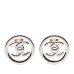 CC Brass Turnlock Round Clip On Earrings