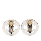 CC Brass Turnlock Round Clip On Earrings