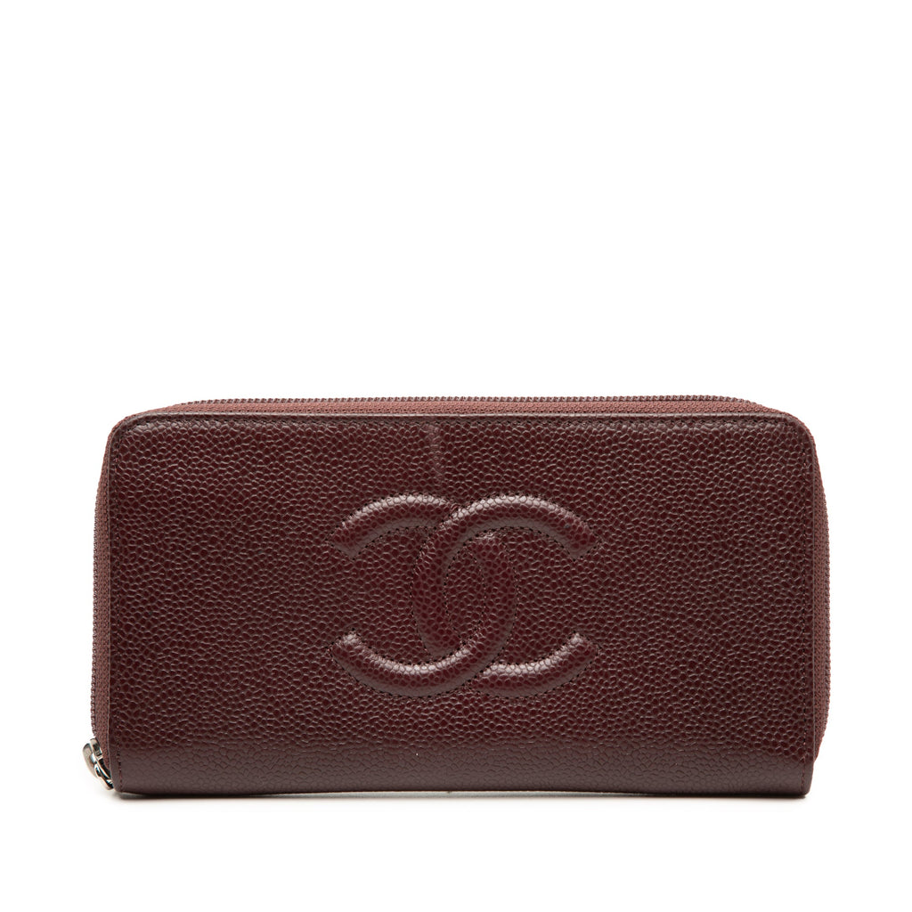 CC Caviar Zip Around Wallet