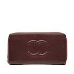 CC Caviar Zip Around Wallet