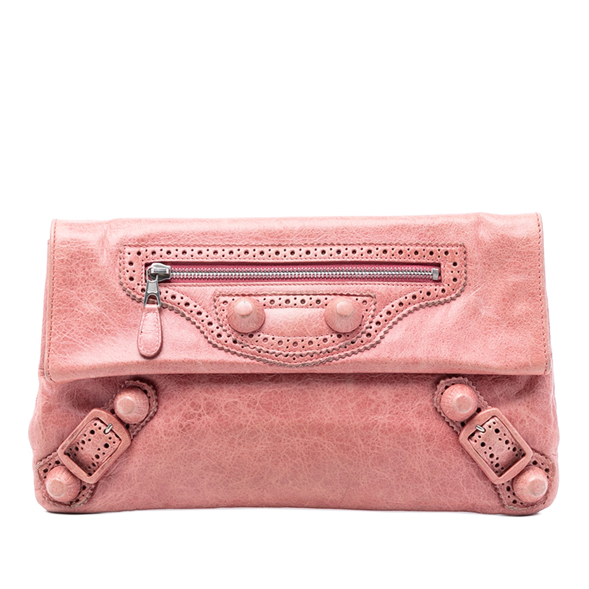 Lambskin Motocross Giant 21 Brogues Envelope Clutch