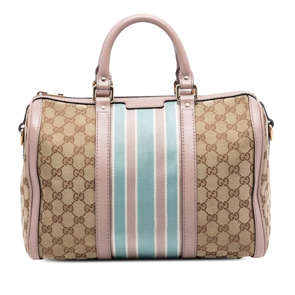 Medium GG Canvas Web Joy Boston Bag