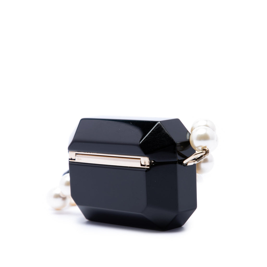 CC Resin Crystal Faux Pearl Airpods Pro Holder Necklace Bag