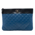 Medium Bicolor Quilted Sheepskin Mademoiselle O Case Clutch