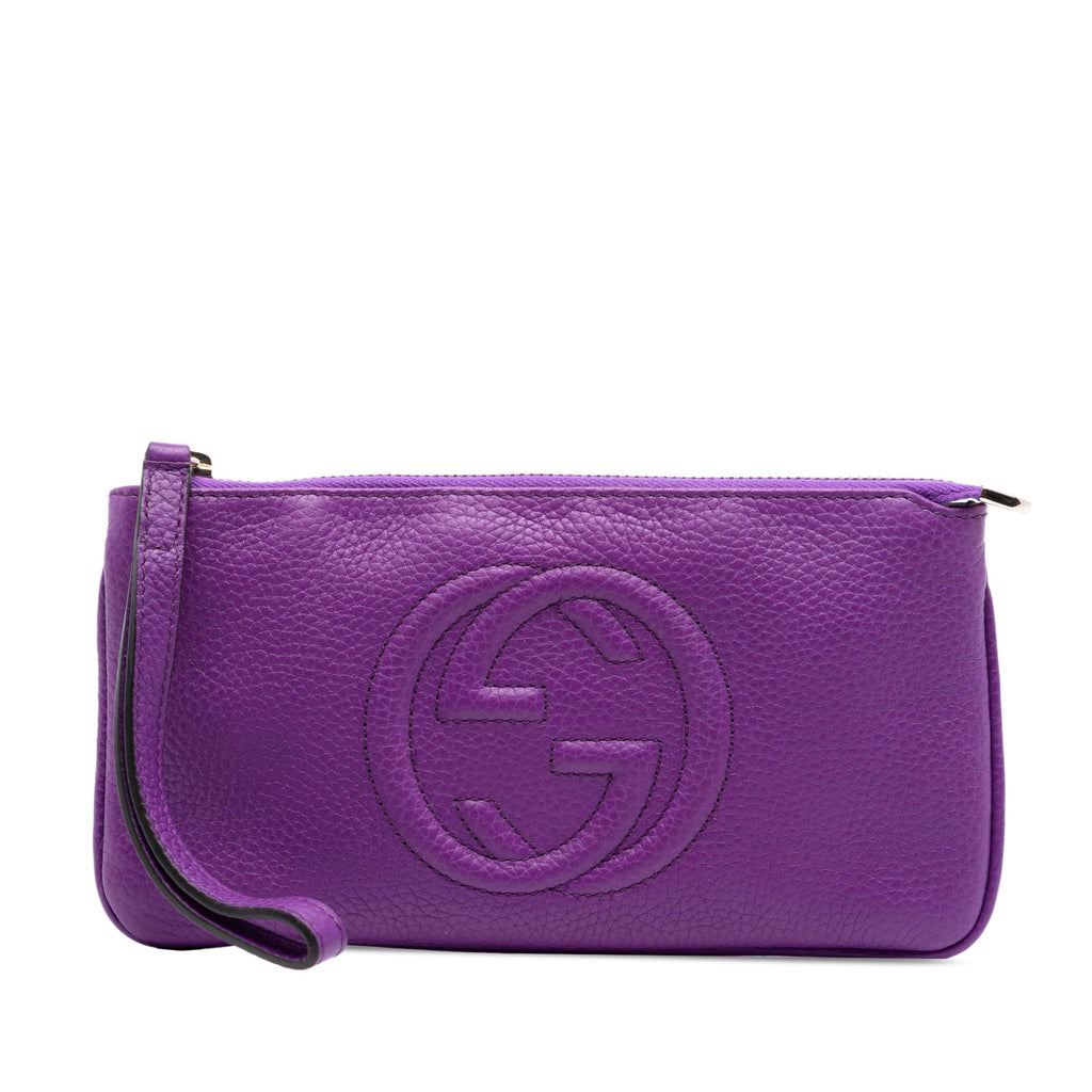 Pebbled Calfskin Soho Pouch