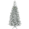 9ft Artificial Christmas Tree w/ Branch Tips, Foldable Metal Stand and Hinged Branches