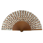 Islamic Geometry Silk & Wood Hand Fan