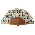 Islamic Geometry Silk & Wood Hand Fan
