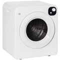 3.2 cu.ft Stainless Steel Laundry Dryer, 1300W Portable Front Load Electric Dryer, White