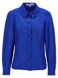 Carolina Herrera Cotton-Viscose Blend Shirt — Royal Blue