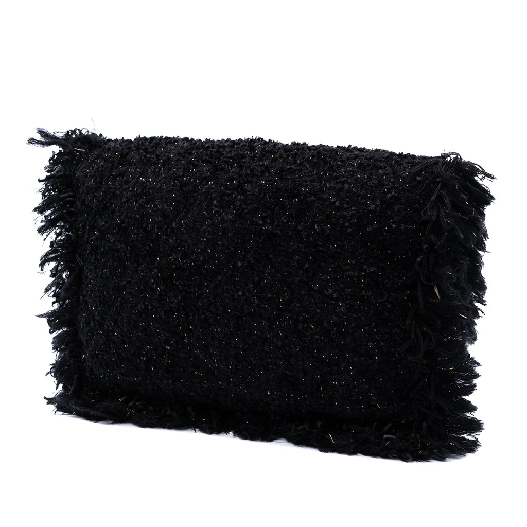 Paris Cosmopolite Tweed Fringe Clutch