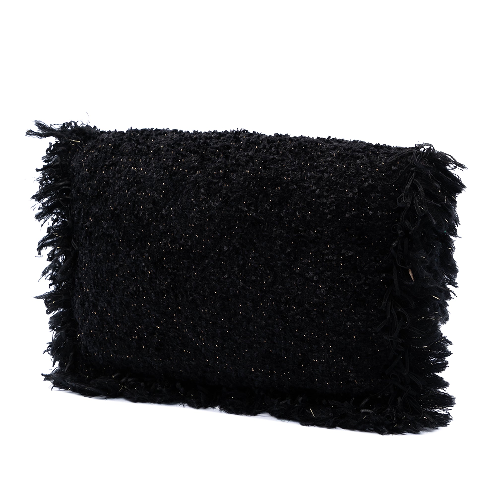 Paris Cosmopolite Tweed Fringe Clutch
