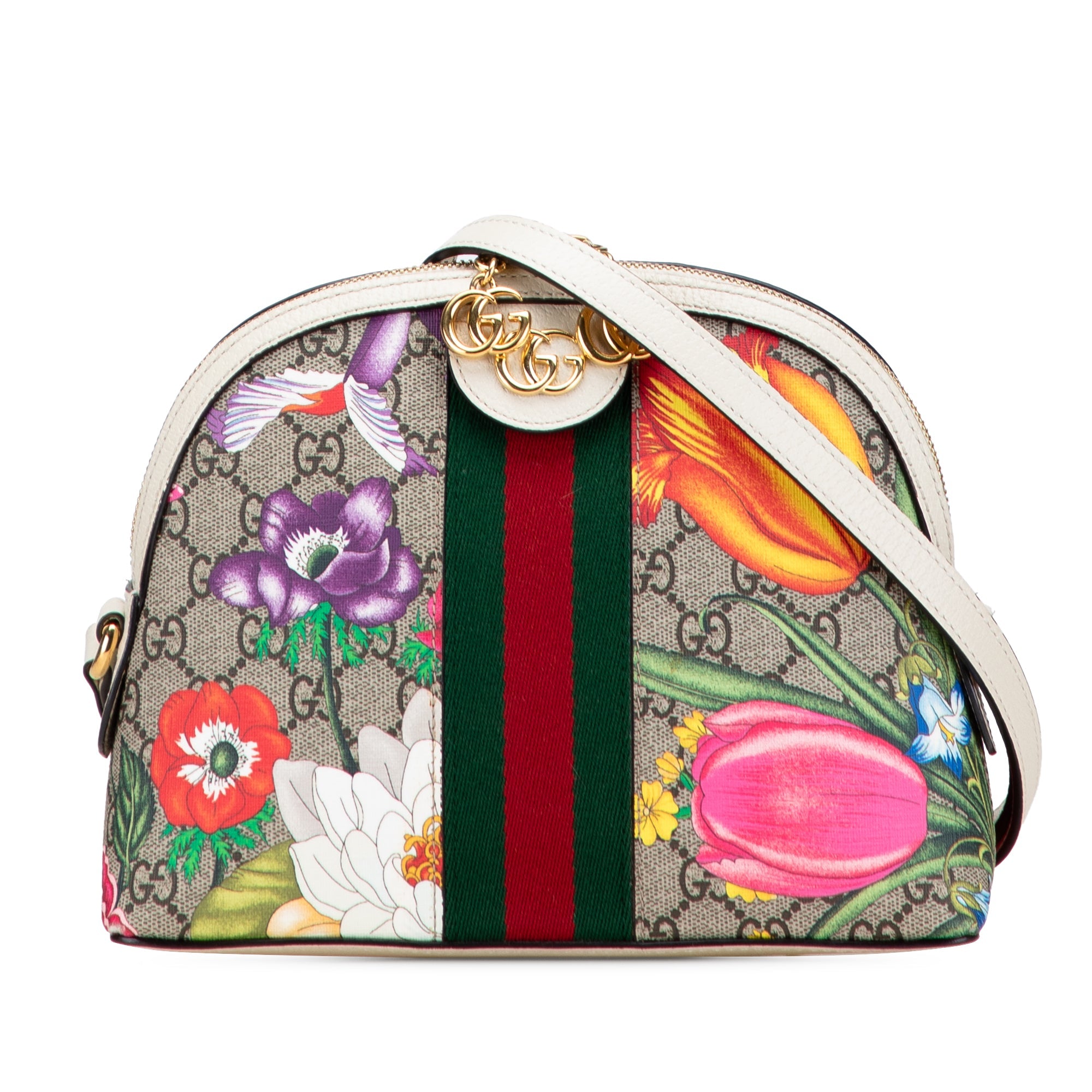 Small GG Supreme Web  Flora Ophidia Dome Crossbody