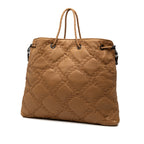 Intrecciato Trimmed Leather Croisette Drawstring Tote