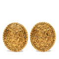 Gold Plated Horse Medallion Clip On Earrings