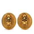 Gold Plated Horse Medallion Clip On Earrings