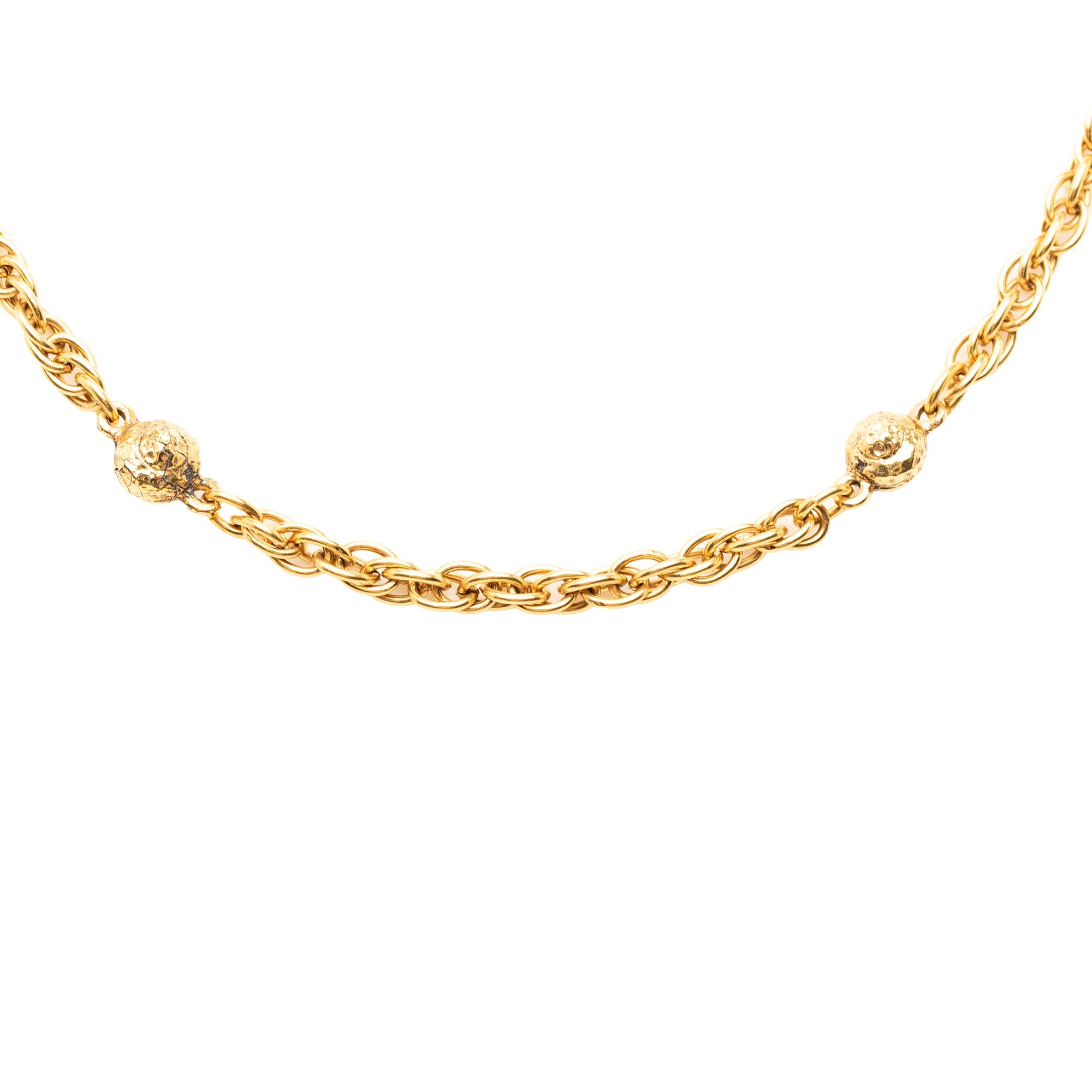Gold Plated Ball Charms Necklace